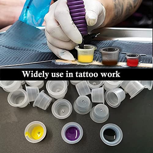 Image of Tattoo Ink Caps, Urknall 300pcs Ink Cups Pigment Caps Disposable Cups for Tattooing Mixed Szie 100pcs #S 100pcs #M 100pcs #L for Tattoo Ink Supplies