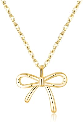 SLUYNZ Solid 925 Sterling Silver Bow Choker Necklace for Women Teens Simple Bowknot Pendant Necklace