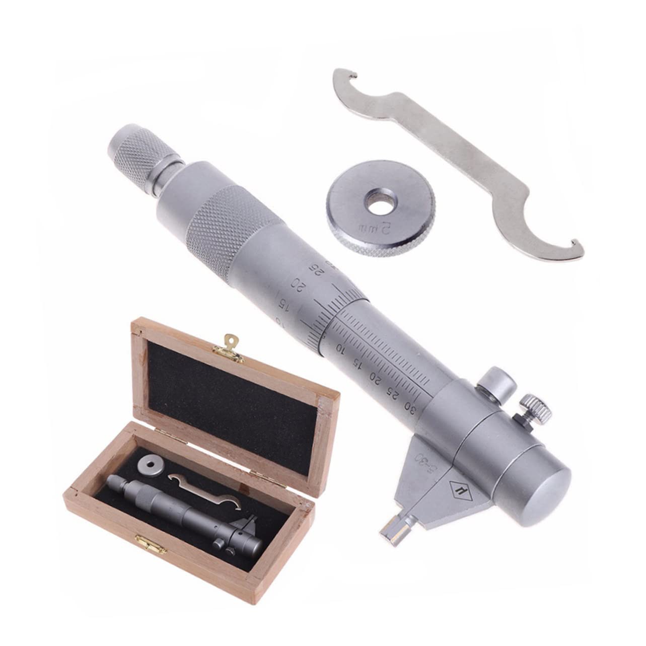 Screw Micrometer Internal Diameter Measuring Tool Millimeter Scale Carbide-Tipped Rustproof Material Random Style