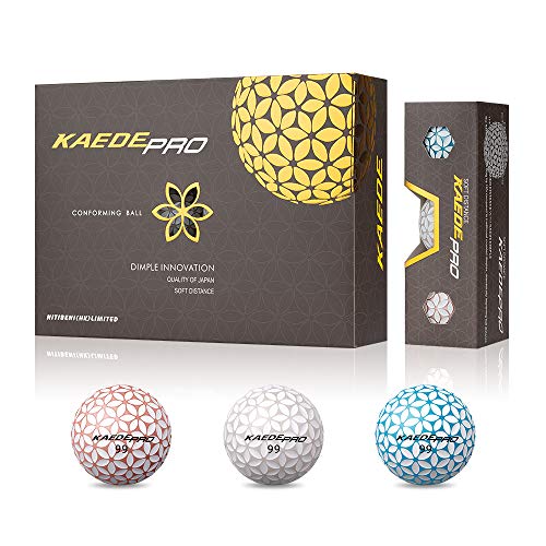 KAEDE Pro Double Colored Conforming Distance Golf Ball (One Dozen)（3-Layer）