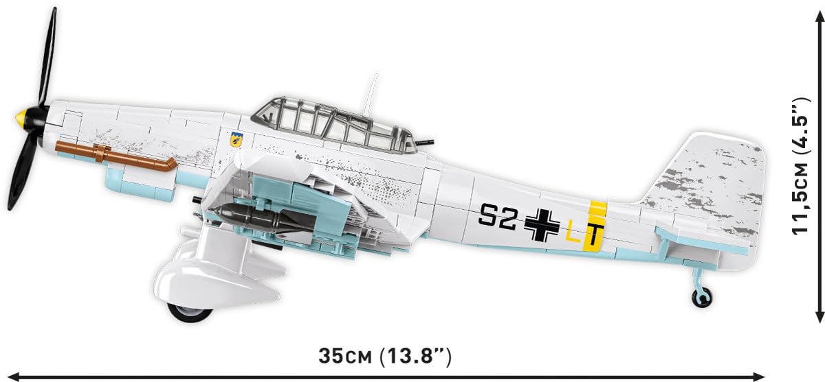 Junkers JU 87 D-3 STUKA, 350mm x 415mm x 115mm, Weiß