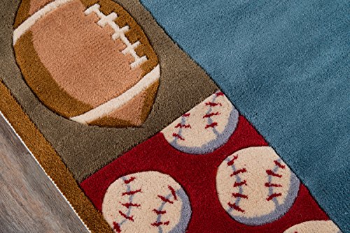 Momeni Rugs Lil Mo Whimsy Collection Area Rug, 5' X 7', Denim #TOP3