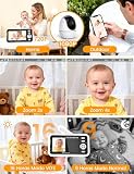 BURNNOVE WiFi Baby Monitor z Kamerą 4,3-calowy Wyświetlacz IPS 720P Sterowanie aplikacją i Monitorem 4X Zoom VOX Noktowizor PTZ Dwukierunkowa Rozmowa Wykrywanie Temperatury