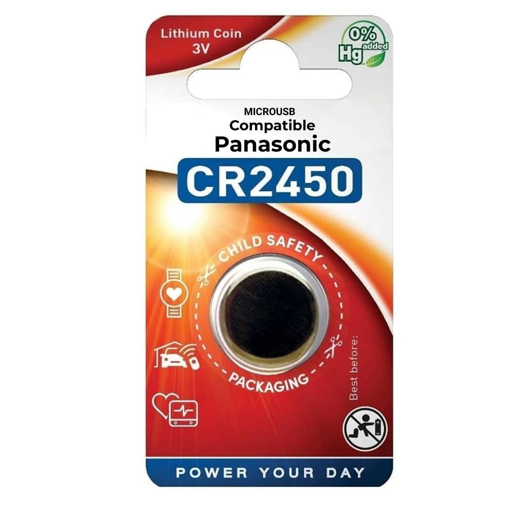 Compatible with Panasonic Lithium Coin Battery 3v - Provide Long Lasting Power in a Variety of Devices,from keyless-Entry fobs to Toys (CR2450, Pack of 1)-image-35