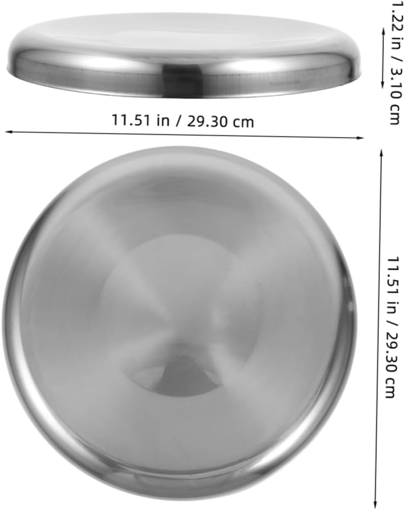 Heavy-Duty Round Stool Seat Cover Thickened Stainless Steel Cushion for Dining Hall Non-Slip Bar Stool Seat Pad