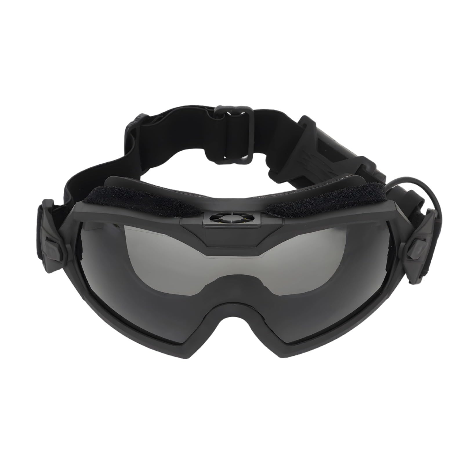 Gafas tácticas para Airsoft, lente dual antivaho con ventilador integrado, ajustable de 3 velocidades, resistentes a los arañazos para deportes al aire libre