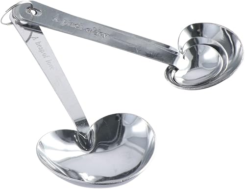 Miniatura 6 de Leadigol Juego de 12 cucharas medidoras en forma de corazón, cucharas de acero inoxidable para café, azúcar, cucharas de cocina para hornear para