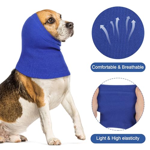 Beruhigende Ohrenschützer, 2 Stück Hunde Gehörschutz Lärmschutz für Hunde Ohrenschutz Hund Wind Hundekopf Wickel Halswärmer Ohrschützer für Hundeohrschutz (S)