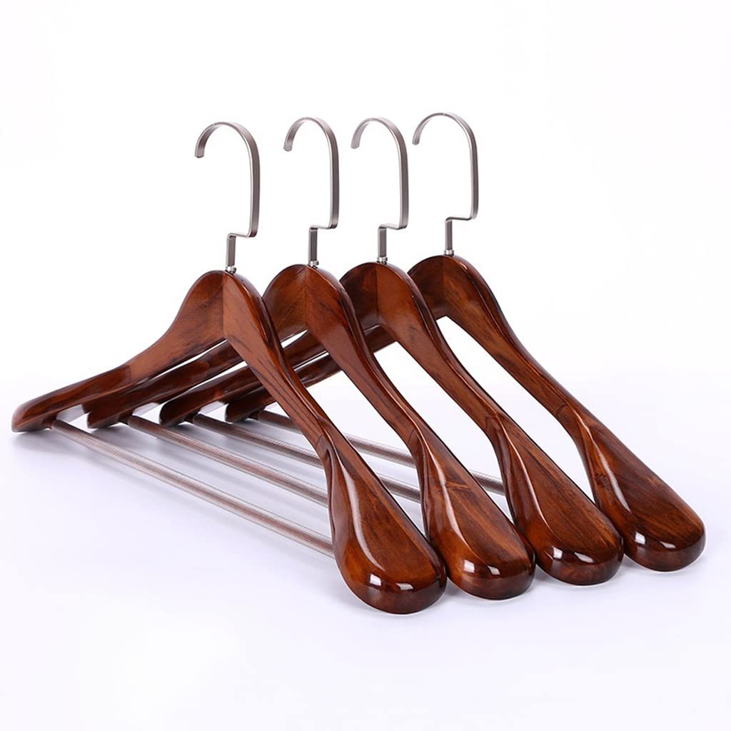 Kleiderbügel Bügel 5 Stück Kleiderbügel Aus Holz, Kleiderbügel, Jacken-, Oberbekleidungs- Und Hemdbügel Mit Extra Breiter Schulter Kleiderbügel Platzsparend (Color : Retro Color, Size : Men17.5 inch
