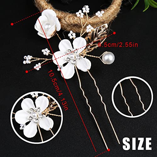 12 Pezzi Accessori Capelli Sposa Pettine,Spine per...