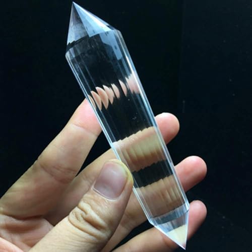 Cuarzo de cristal transparente natural del Tíbet del Himalaya de alta altitud, faceta de 12 o 24 caras, estilo Vogel, con doble terminación,