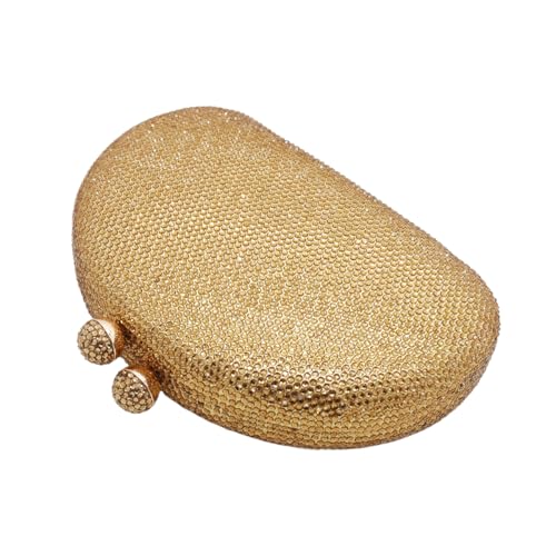Image of UMREN Women Sparkly Rhinestone Evening Bag Crystal Clutch Purses Glitter Shell Shaped Handbag Wedding Prom Shoulder Bag