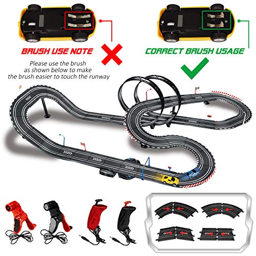MAOXIAN Remote Racing Tracks Slot Car Racing Sets, Kids Toy Race Mini Slot Car Racing Track, High Speed Electric Rolling Toy Slot Car Loop Track for Boys Girls Best Option Gifts