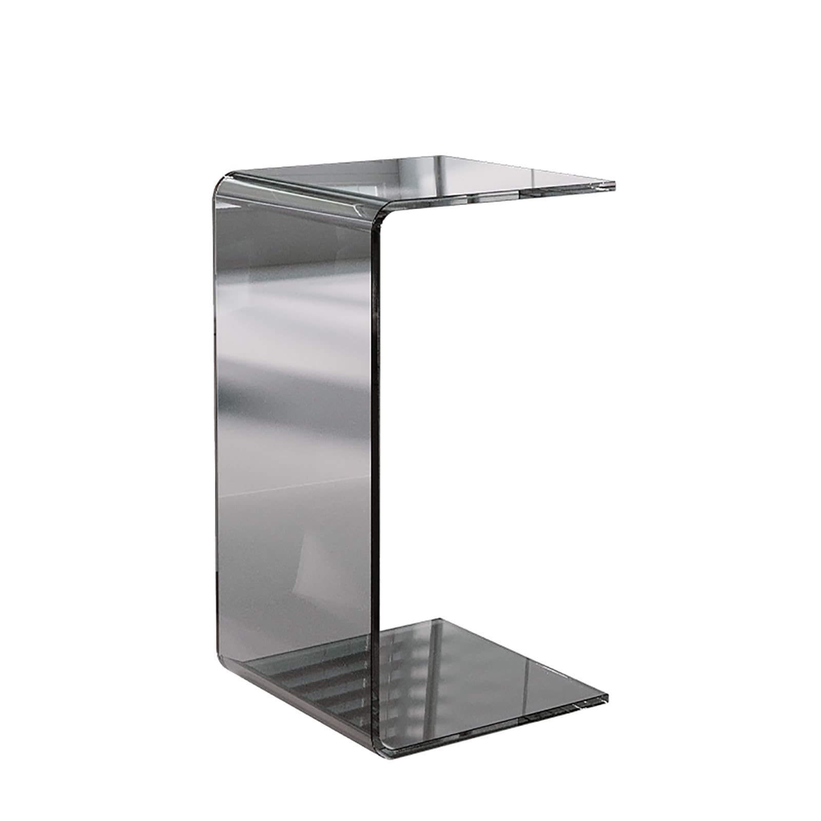 AMZBNEIDI Clear Acrylic Side Table Narrow, Transparent Small Side Table, End Table Clear Nightstand(Grå,30 * 30 * 60cm)