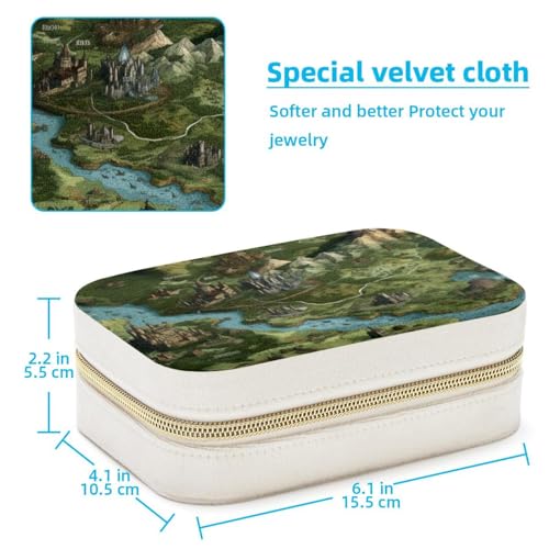 Boîte à bijoux double couche un support de rangement en velours premium - 5
