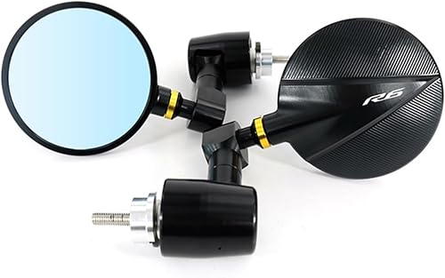 Motocicleta Cafe Racer Manillar Retrovisor Lateral Espejo de Barra para Yamaha YZF-R6 1999-2021
