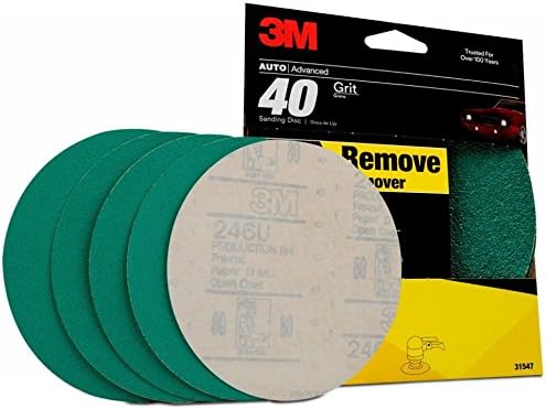 Miniatura 2 de 3M (5) 6" 40Grit Stikit Verde Corp 3154740E Stick It producción Discos