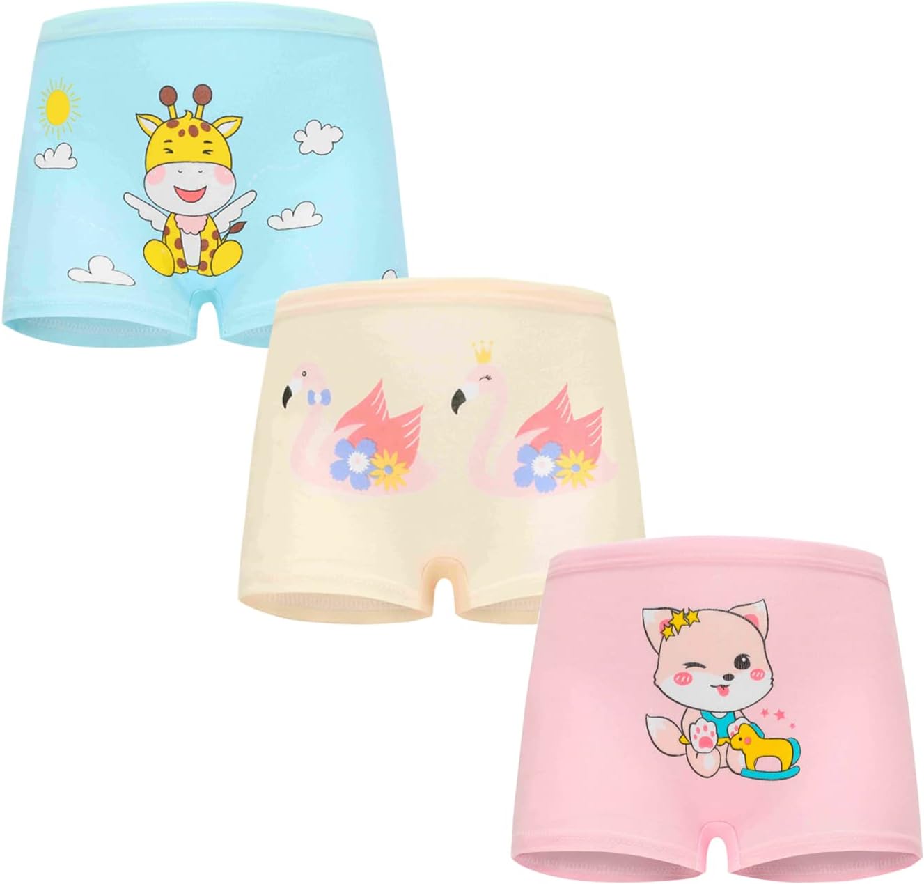 Girls Cotton Underwear with 12 Packs Toddler Boyshort Panties - Image 4