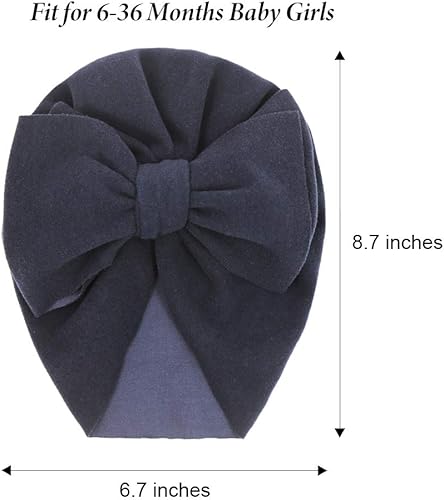 Miniatura 2 de Gorro de terciopelo de terciopelo para bebé niña, con lazo anudado para la cabeza, de gran tamaño, gorro indio, cálido para recién nacidos, niños