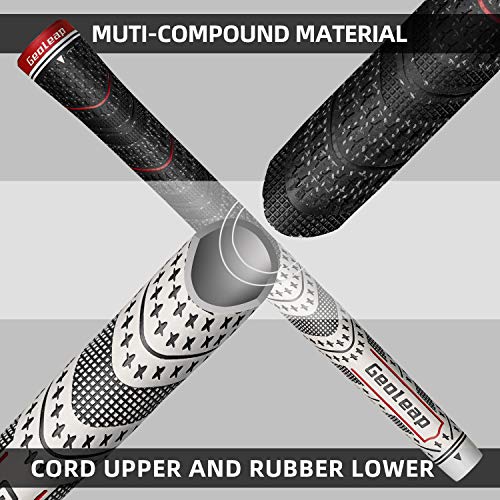image for Geoleap ACE-R Golf Grips Set of 13- Back Rib Improved Control，Multi 