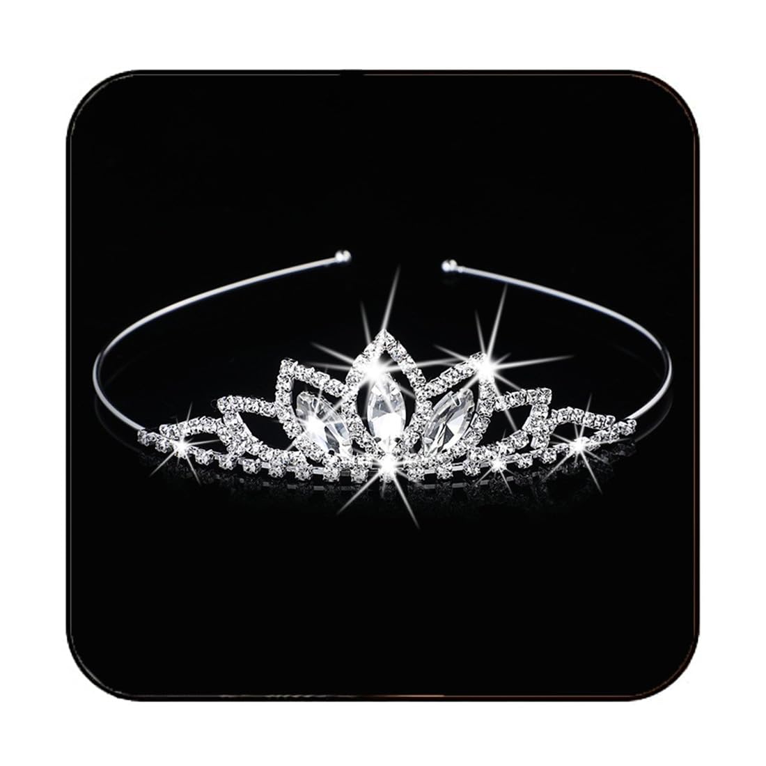 Yean Silver Crystal Tiara Crowns Rhinestone Birthday Crowns Headband Tiaras for Women