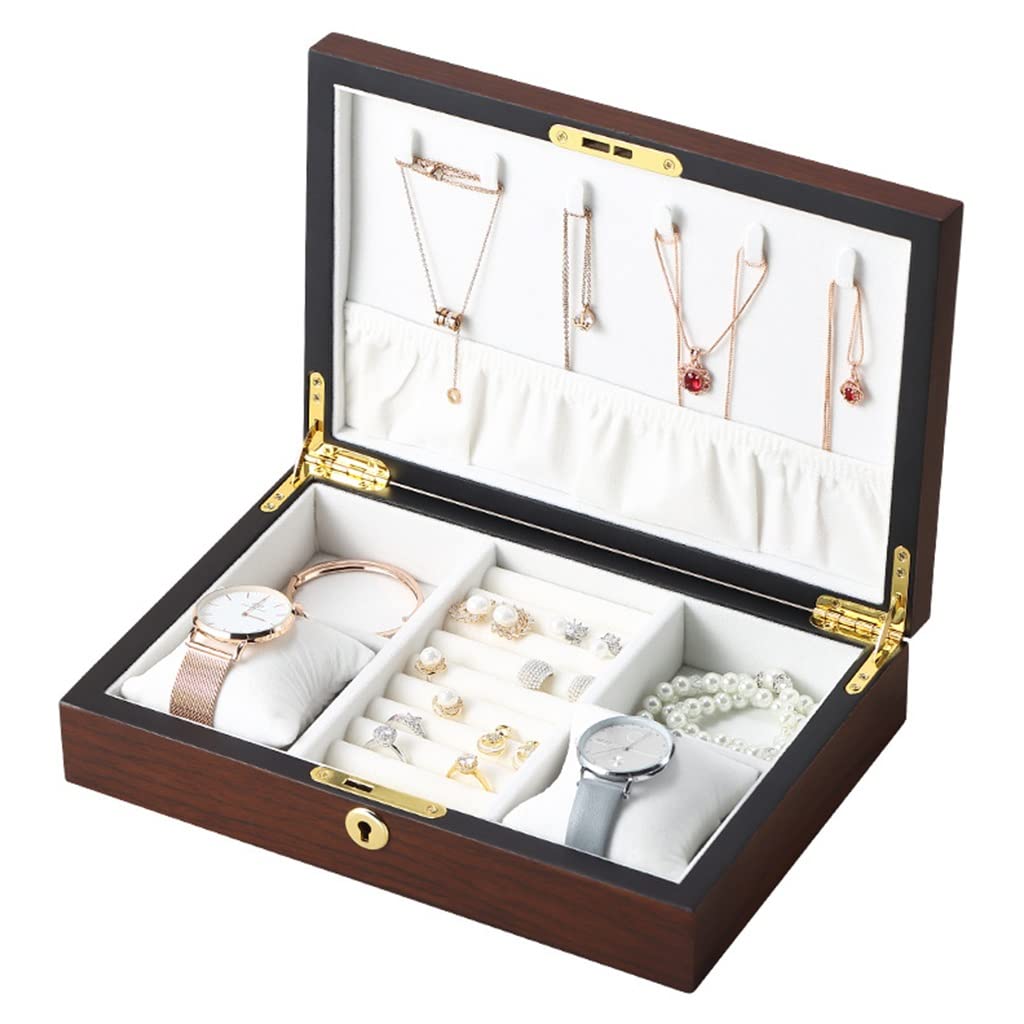 Organisateur de bijoux de voyage | La boîte en bois compacte pour emporter vos essentiels
