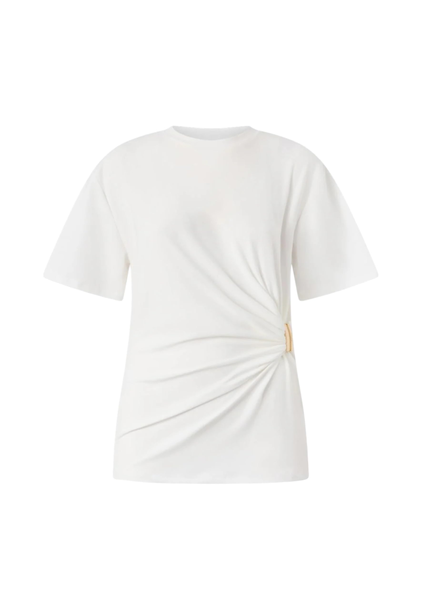 PINKO t-shirt z drapowaniem biały Mary