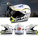 Motocross Helmet Kids, Children Motorbike Helmet, Full Face MTB Adults Motorcycle Motocross Dirt Bike Helmet, Youth ATV Off Road Crash Helmets Mens BMX Helmet With Goggles Gloves Mask ( Color : Black- - Image 3