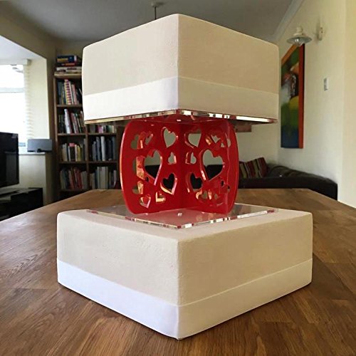 Cake Pillars Square Heart Red, 23 x 20 cm