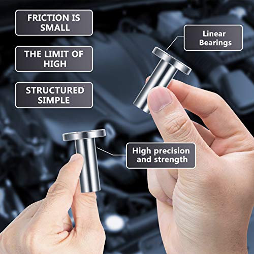 Ultechnovo CRXP115635DXX35KZU 2Pcs Linear Bearings Metal Flange Bearings Ball Spline Bearing Long Flange Bearings Linear Flange Bearing Linear Ball Metal Bearings Roller Bearing Steel Material Bushing thumb #3