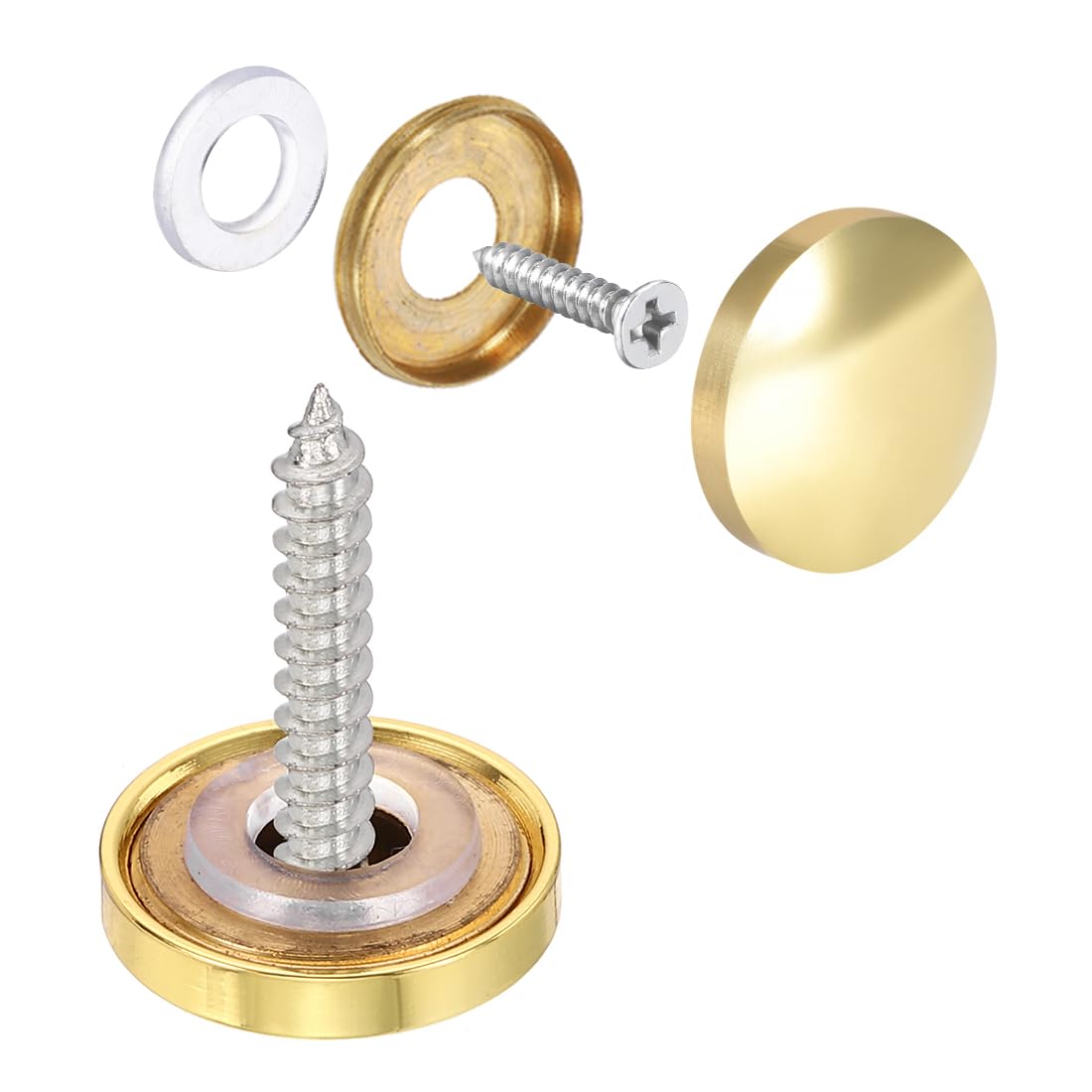 Gold Mirror Screws - Decorative Caps Nails -6