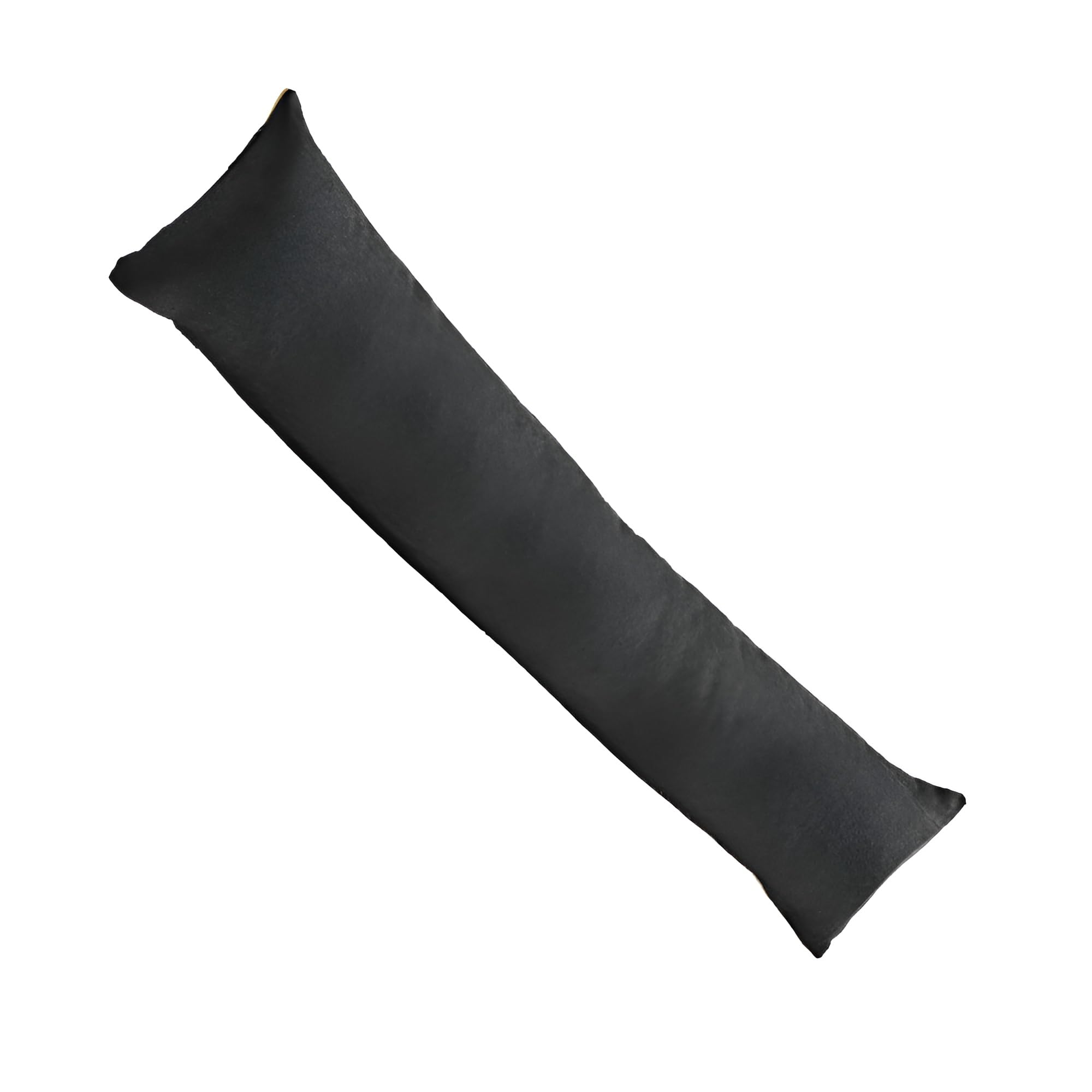 Sleep&Snuggle Plain Fabric Draft Excluder for Doors, Decorative Door or Window Draft Guard – Energy Saver (Black, Set of 2)