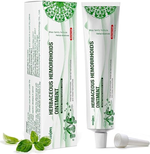 Reejoys Hemorrhoid Cream Treatment– Fissure Ointment Fast Relief & Healing Hemorrhoid Cream Ointment for Hemorrhoids & Fissures, Soothing Treatment Formula (0.7 oz)