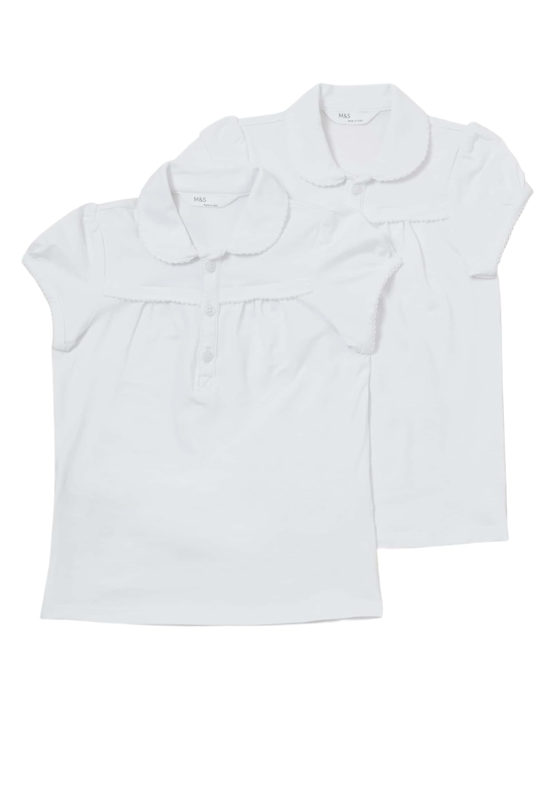 Marks & Spencer Pack de 2 Polos Escolares de Punto para Chicas (2-18 años) Niñas