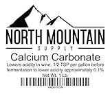 North Mountain Supply 849731091211 Supply Food Grade Calcium Carbonate 1 Pound Bag