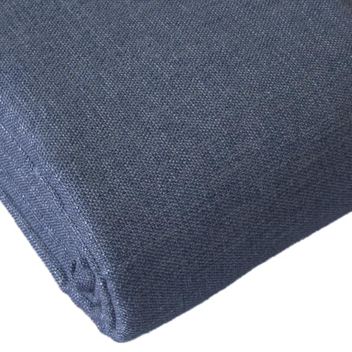 TinaKim Tela de tapicería, tela de poliéster tipo lino, para silla, sofá, cabecero, material de tapicería (12 gris azul, 3 yardas precortadas)