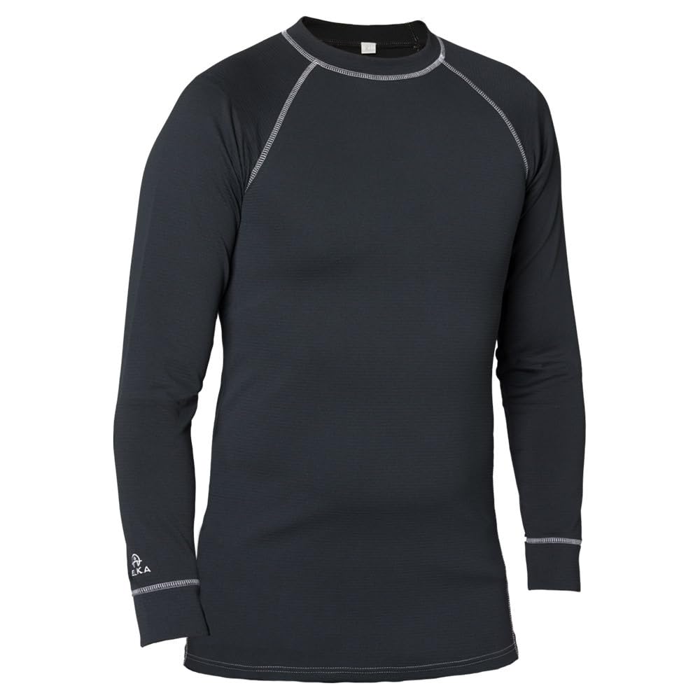 Elka Black Elementsthermal Base Layer Crew Neck Shirt, Xl,