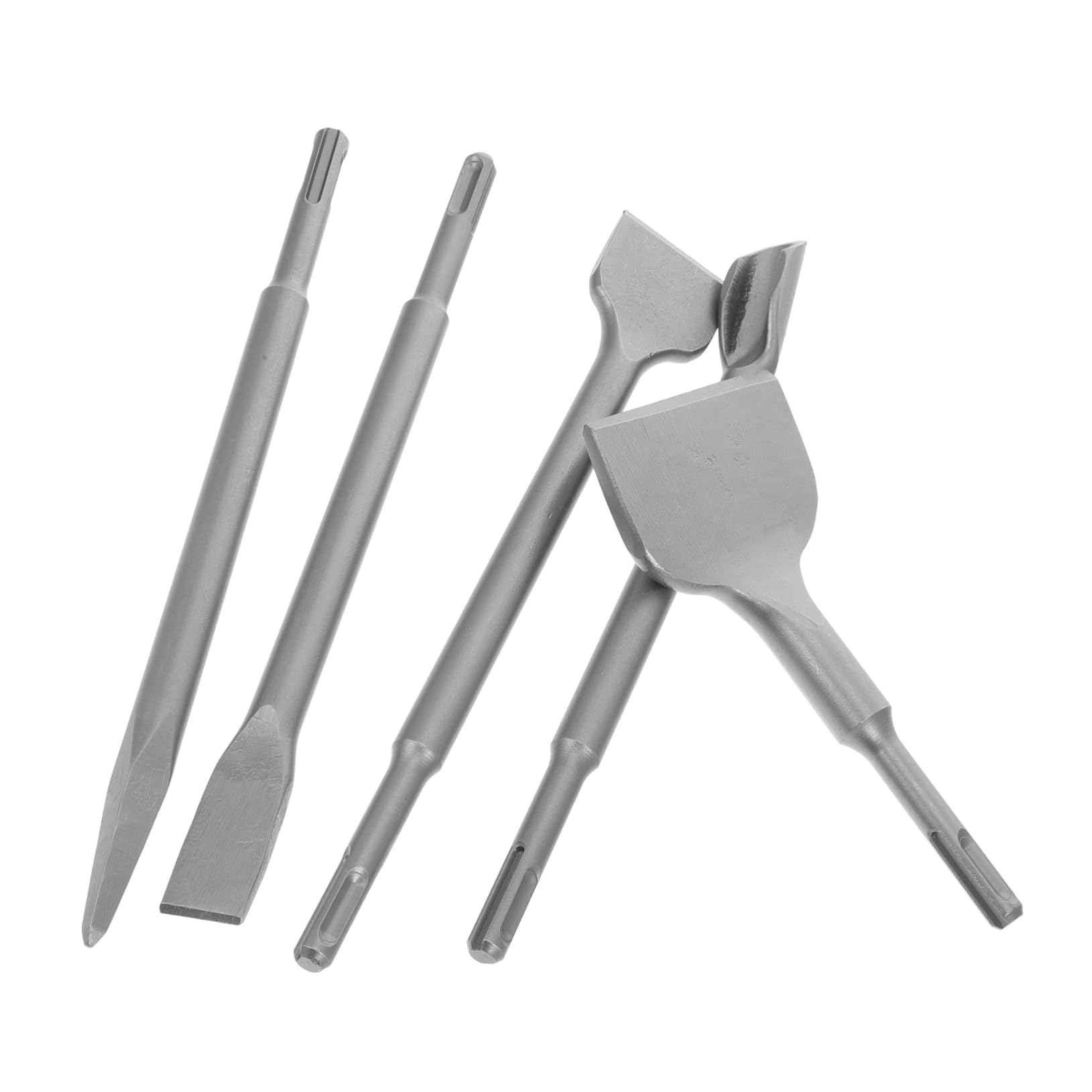 Set di 5 Scalpelli per Muratura in Acciaio Cromato | Ristrutturazione Casa e Cantieri, Compatto e Resistente All’usura, per Calcestruzzo e Mattoni