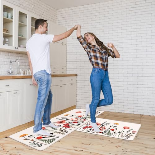 Rempry Colorful Flower Kitchen Mats Anti Fatigue thumb #4