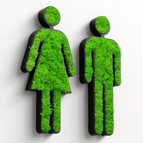 Plaque de porte WC unisexe en mousse naturelle pour un accueil parfait