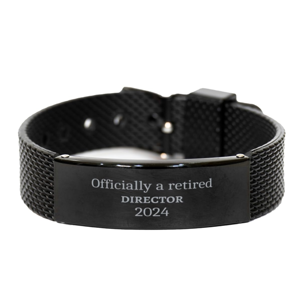 Generic Retired Director Gifts, Officially a retired Director, Retirement, Appreciation Black Shark Mesh Bracelet for Director, Men, Women, Friends, Coworkers, Small