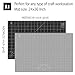 Headley Tools Thickened 24 x 36 Inch Self Healing Sewing Cutting Mat, A1 Rotary Cutting Sewing Mat for Crafts, Double Sided 5-Ply Table Cutting Board for Fabric Quilting Leather Hobby, Grey/Black