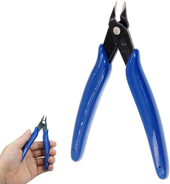 Juliyeh JXQ01 Wire Cutter, Wire Cable Cutters Cutting Pliers, Cutting Side Snip Flush Pliers Diagonal Side Cutter with Soft Grip Slip Guards Handles for DIY Craft and Jewelry Blue