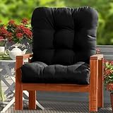 Imperméable Coussin de Chaise de Jardin avec Dossier Extérieur/Interieur Lavables et Dehoussable Coussin à Dossier Haut pour Chaise Fauteuil de Jardin Galette de Chaise Exterieur avec Dossier(Color:2#