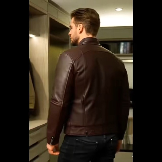 QOAAIE Men's Stand Collar Faux Leather Jacket Casual Zip Up