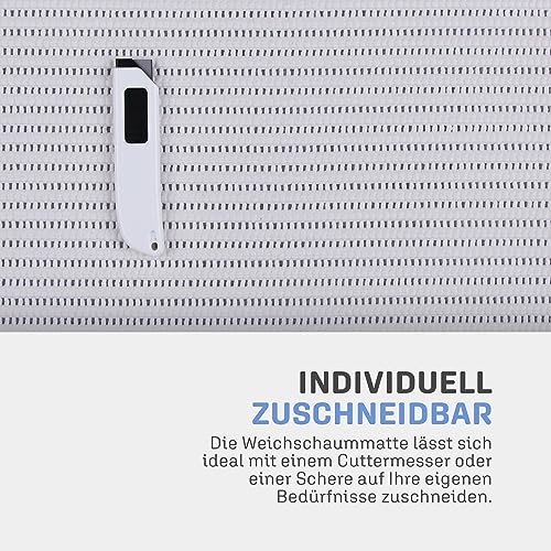 Bestlivings Teppich Badgarnitur 2-teilig - Marmor - Weichschaummatte (80x48cm / 48x48cm) - Badvorleger Badteppich Badezimmerteppich - Antirutsch Bad Dusche – Bild 4