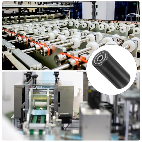 Ruedas de plástico con rodamientos interiores rodillo guía plano de 8 mm x 29 mm 5