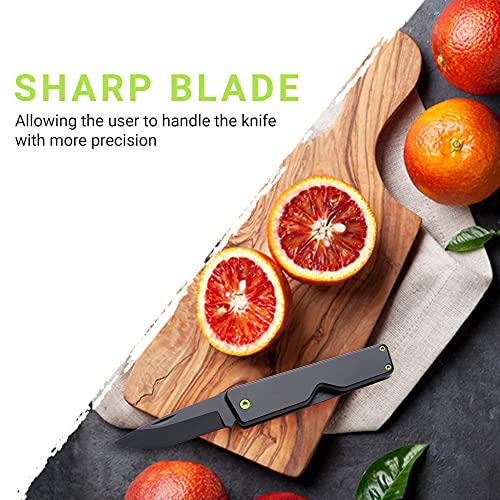 Whitby Pocket Knife, 2.5" Mint Stainless Steel Folding Knives Charcoal Grey Finish, Stylish High Performance, Non Locking EDC Blade, Portable for Camping Hiking Backpacking - Image 3