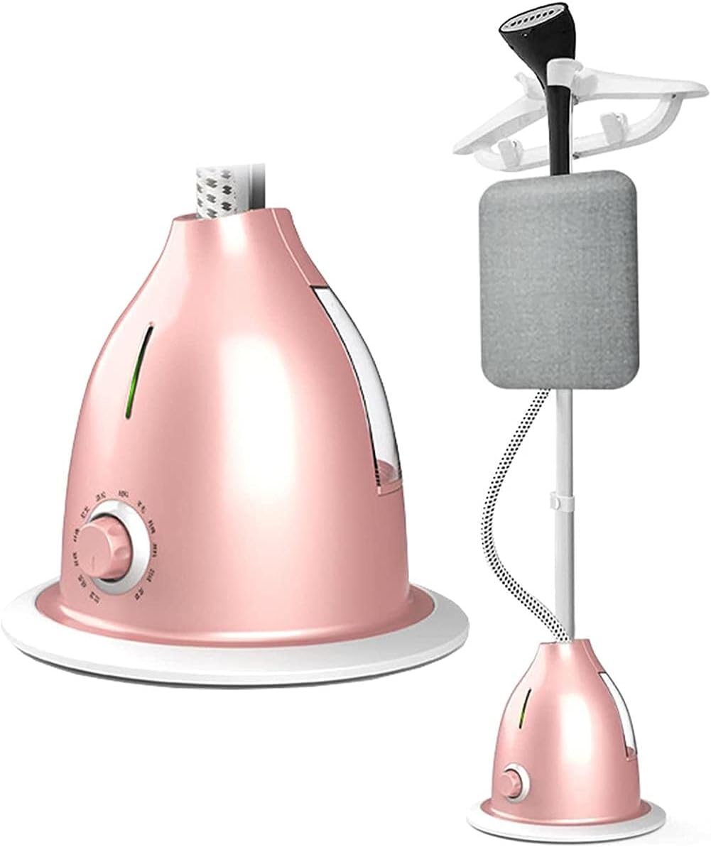 Clothes All-In-One Iron and Clothes Steamer2000W Garment Steamer/Adjustable Poles, 10 Steam Levels, 1.8L Water Tank/Professional Vertical Garment/Steamer Ideal for All Clothing, Easy to Use,Pink