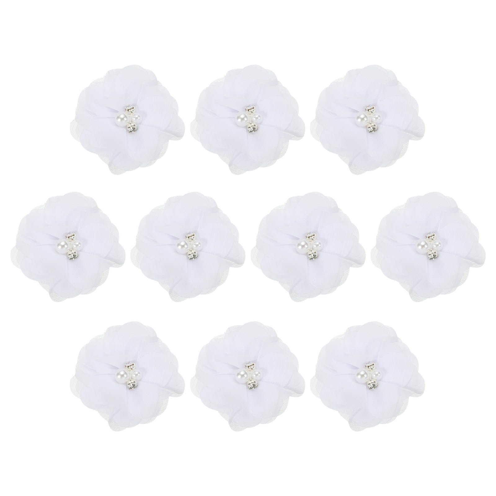 PATIKIL 10 fiori in chiffon, da 5,1 cm, applicazioni per cucito